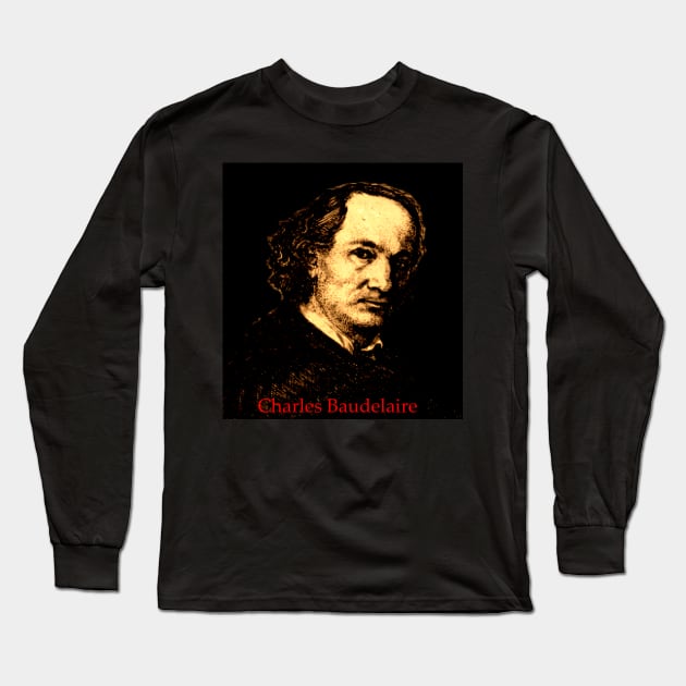 Charles Baudelaire Long Sleeve T-Shirt by mindprintz